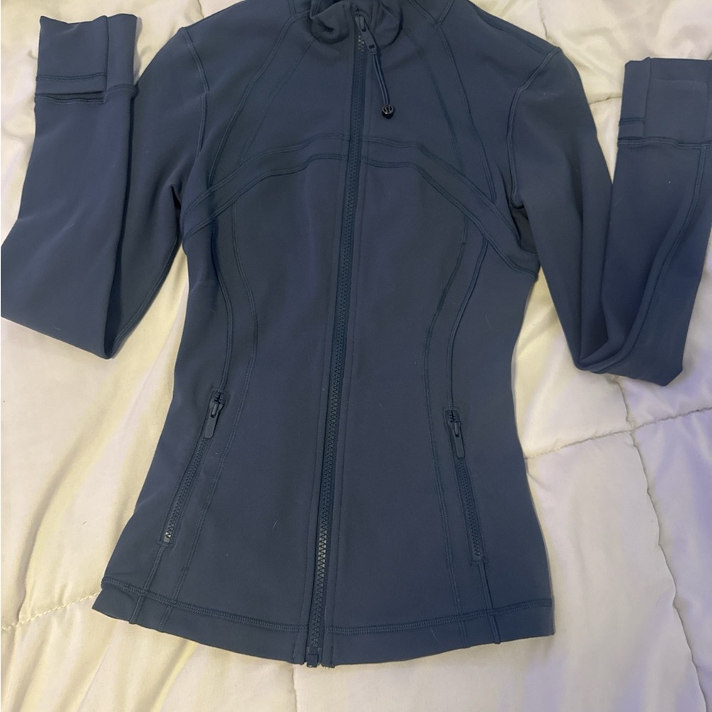 Lululemon Athletica Blue Utility Jacket with High Collar